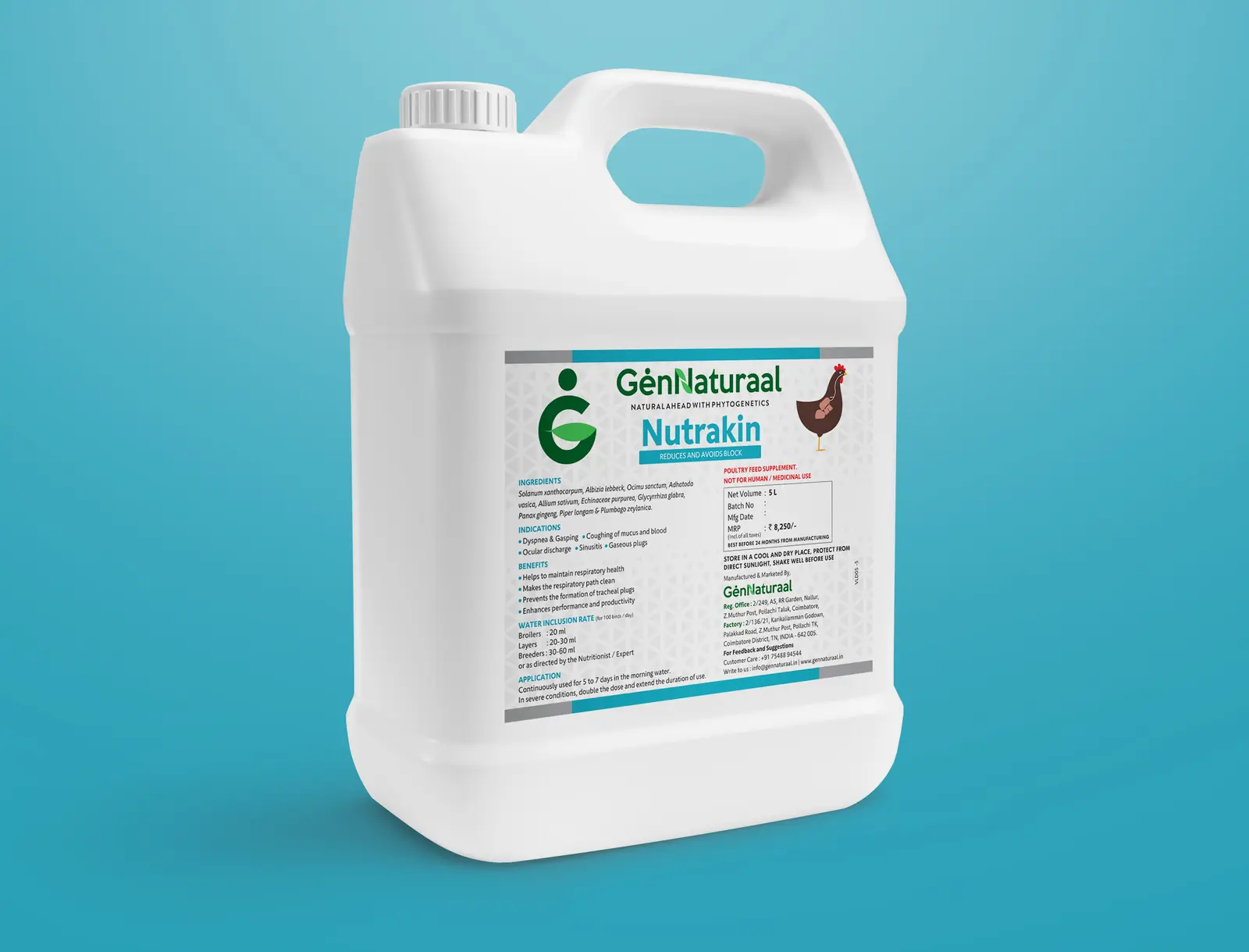 Nutrakin 5 L water pack